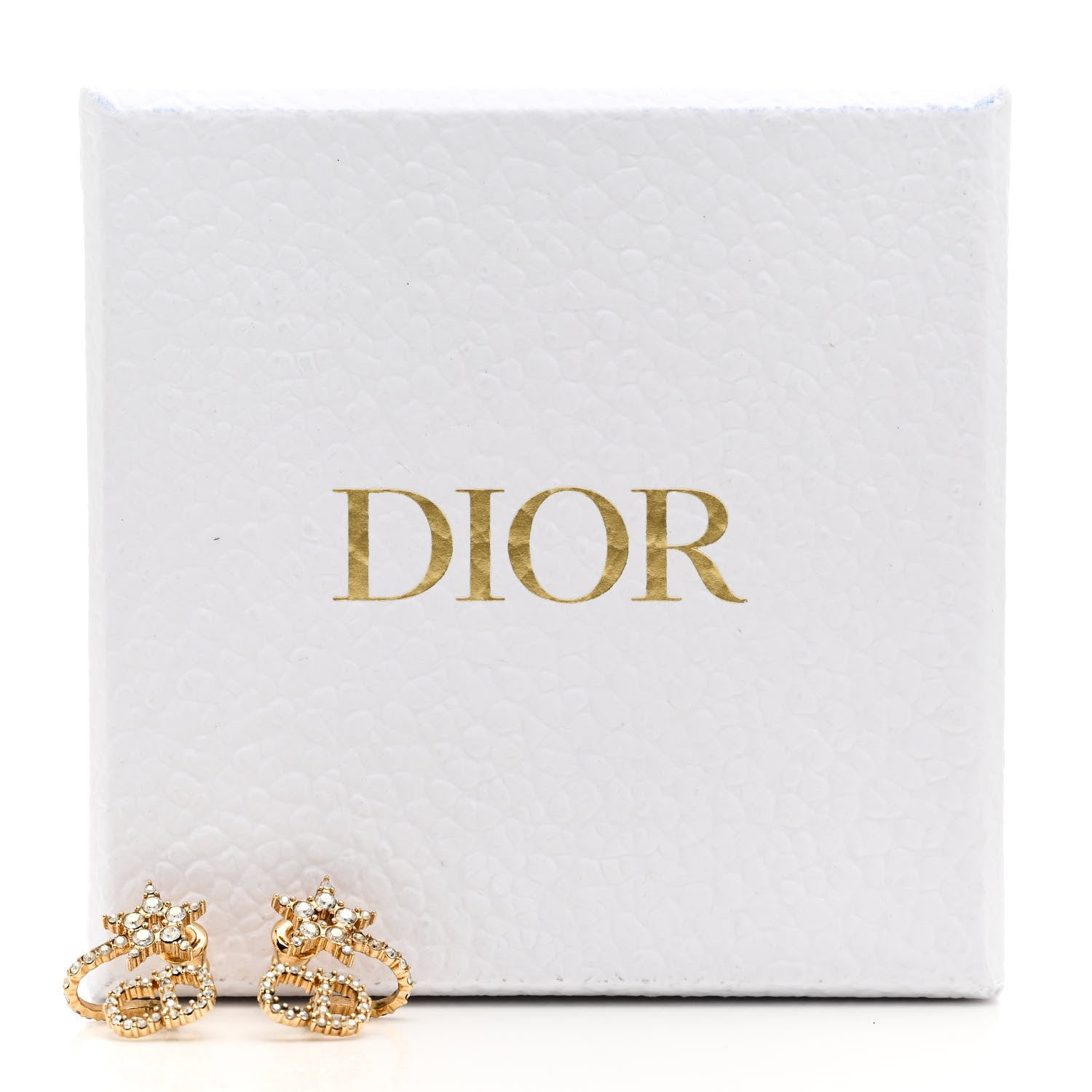 Christian Dior Crystal Clair D Lune Wrap Around Earrings Gold 5 of 5