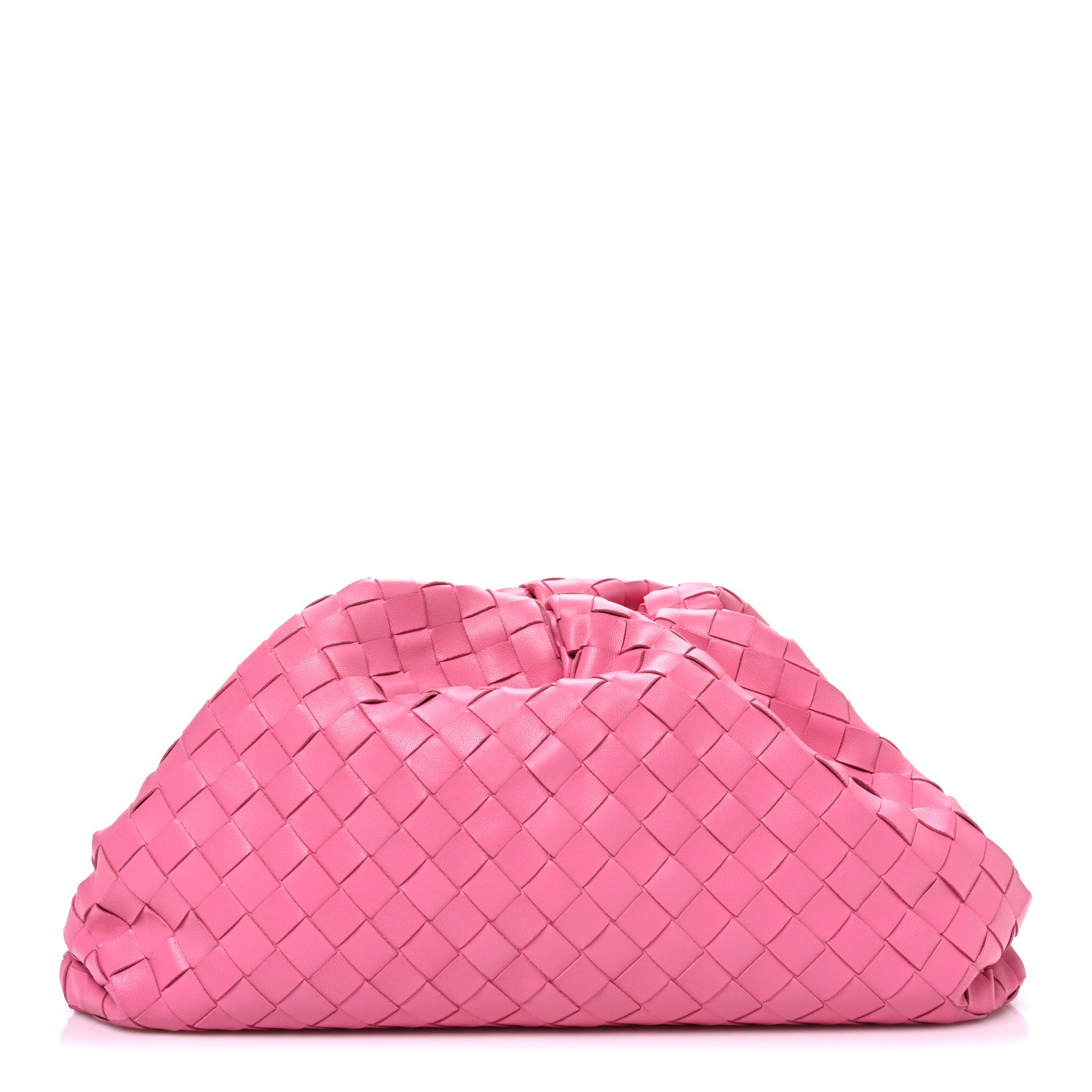 Bottega Veneta Nappa Maxi Intrecciato The Pouch Oversized Clutch Pink 1 of 11