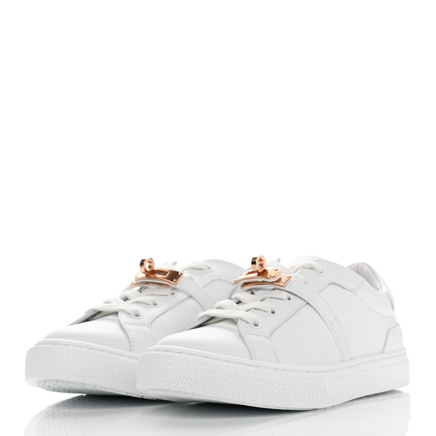 Hermes Calfskin Day Sneakers 37.5 White 3 of 9