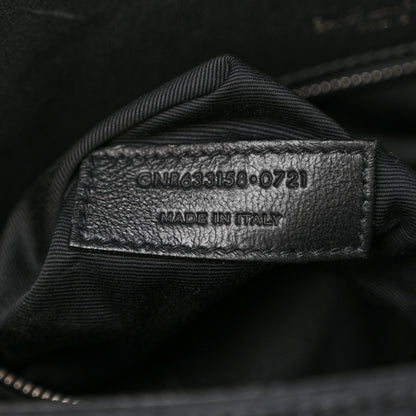 Saint Laurent Suede Monogram Matelasse Medium Niki Chain Satchel Black 7 of 10