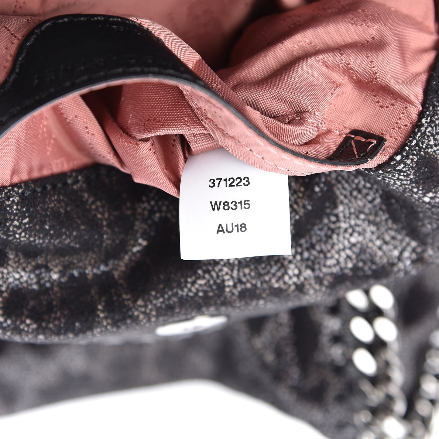 Shaggy Deer Leopard Print Mini Falabella Tote Black
