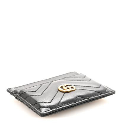 Gucci Calfskin Matelasse GG Marmont Card Holder Black 4 of 7