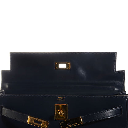 Hermes Box Kelly Retourne 32 Indigo 9 of 22