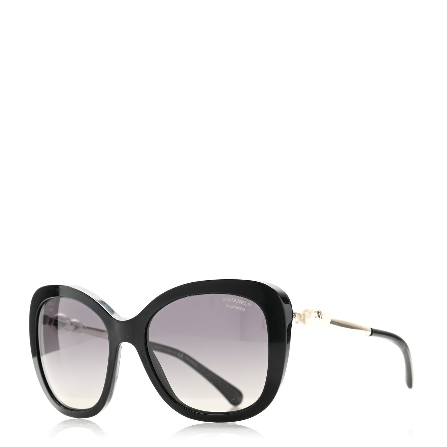 Acetate Butterfly Winter Pearl Sunglasses 5339-H Black