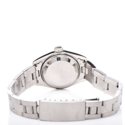 Rolex Stainless Steel 26mm Oyster Perpetual Date Watch Silver Tapestry 79240 4 of 7