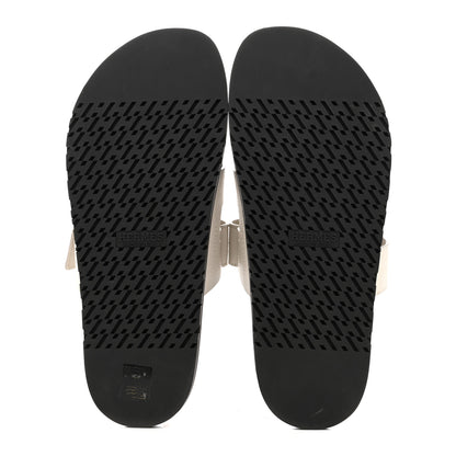 Hermes Epsom Mens Chypre Sandals 42 White 6 of 10