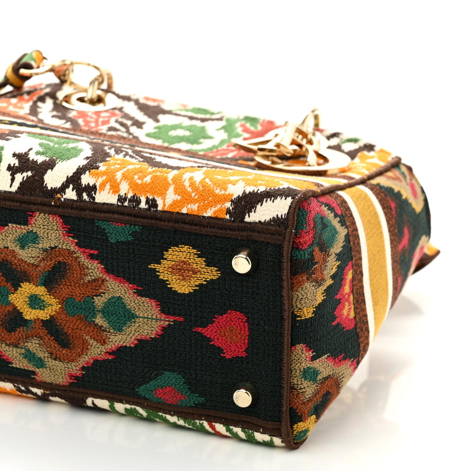 Christian Dior Canvas Embroidered Paisley Medium Lady D-Lite Multicolor 8 of 8