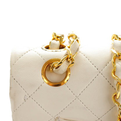 Chanel Lambskin Quilted Small Double Flap White 14 of 15