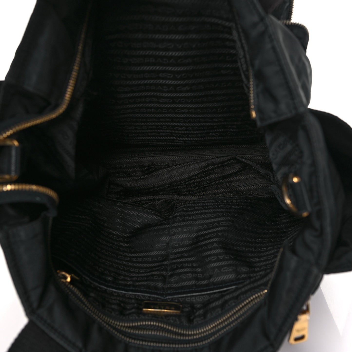 Tessuto Nylon Vela Diaper Bag Black