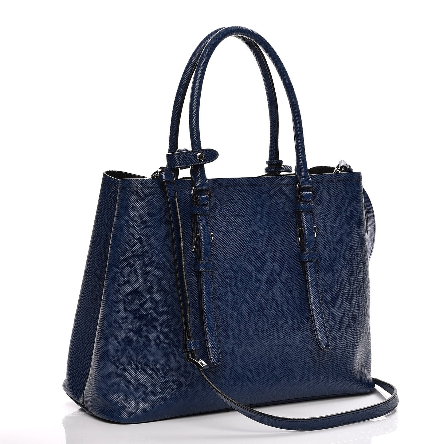 Saffiano Cuir Medium Double Handle Tote Inchiostro