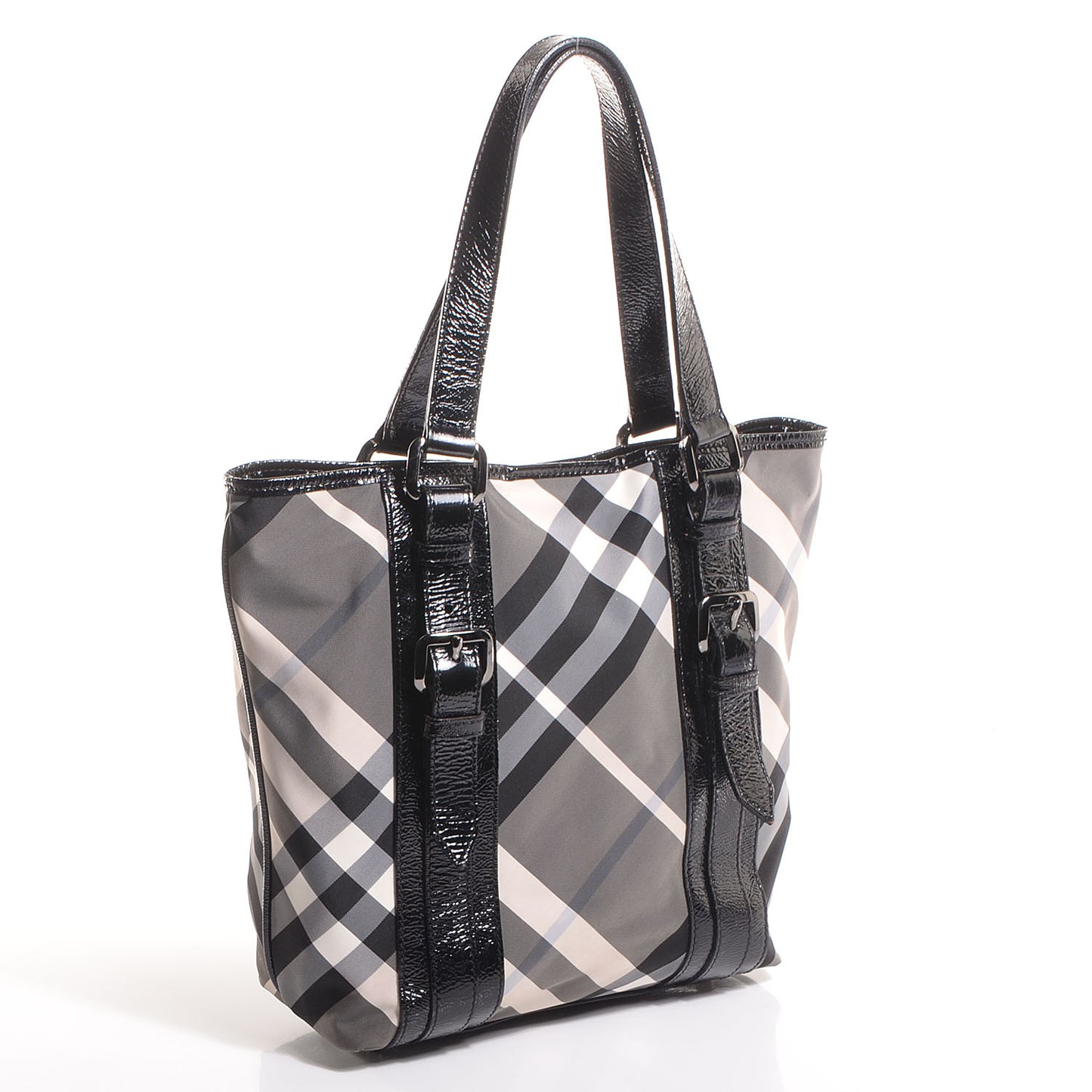 Nylon Beat Check Small Victoria Tote Black