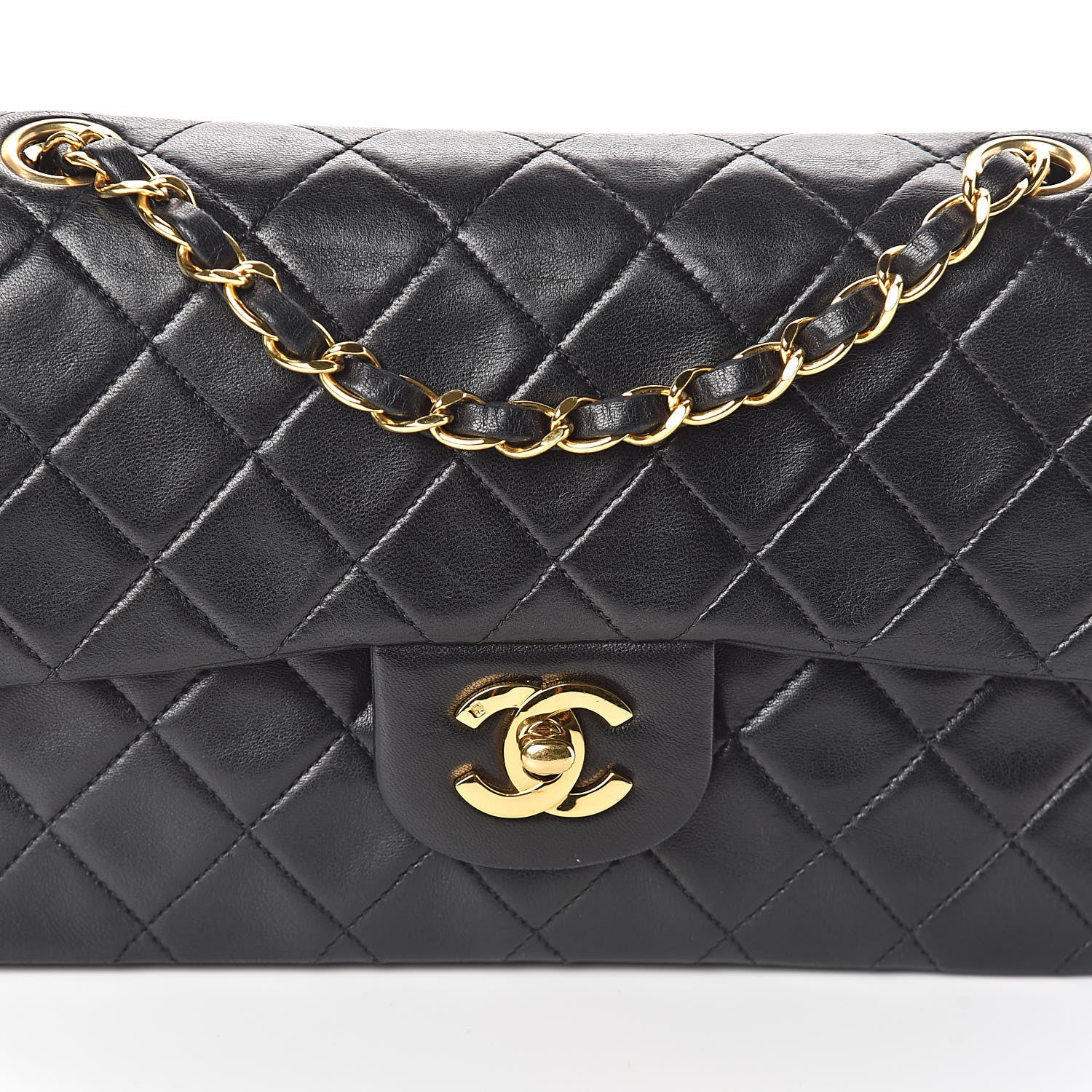 Chanel Lambskin Quilted Small Double Flap Black 9 of 11