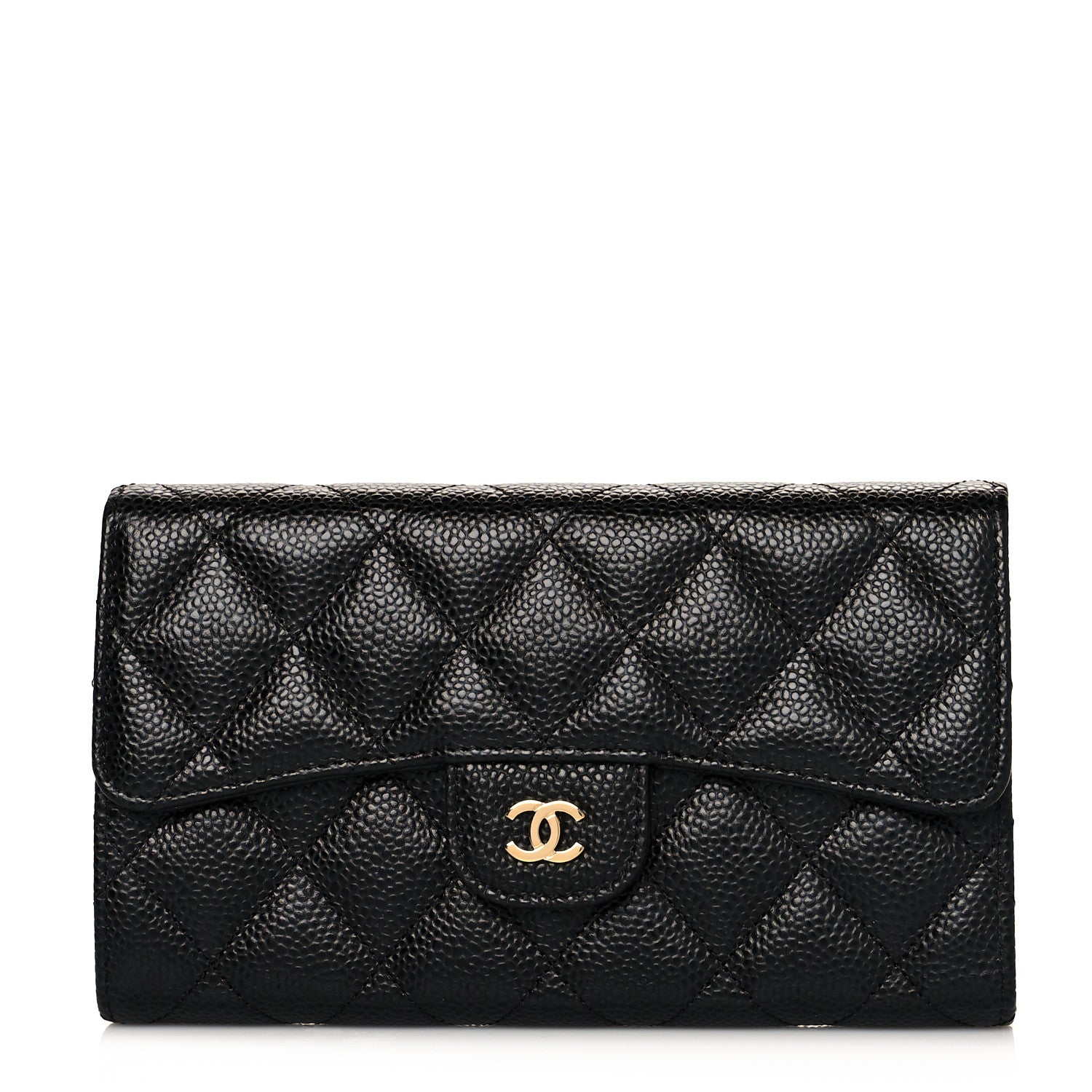 Chanel Caviar Quilted Large Flap Wallet Black 1 of 9