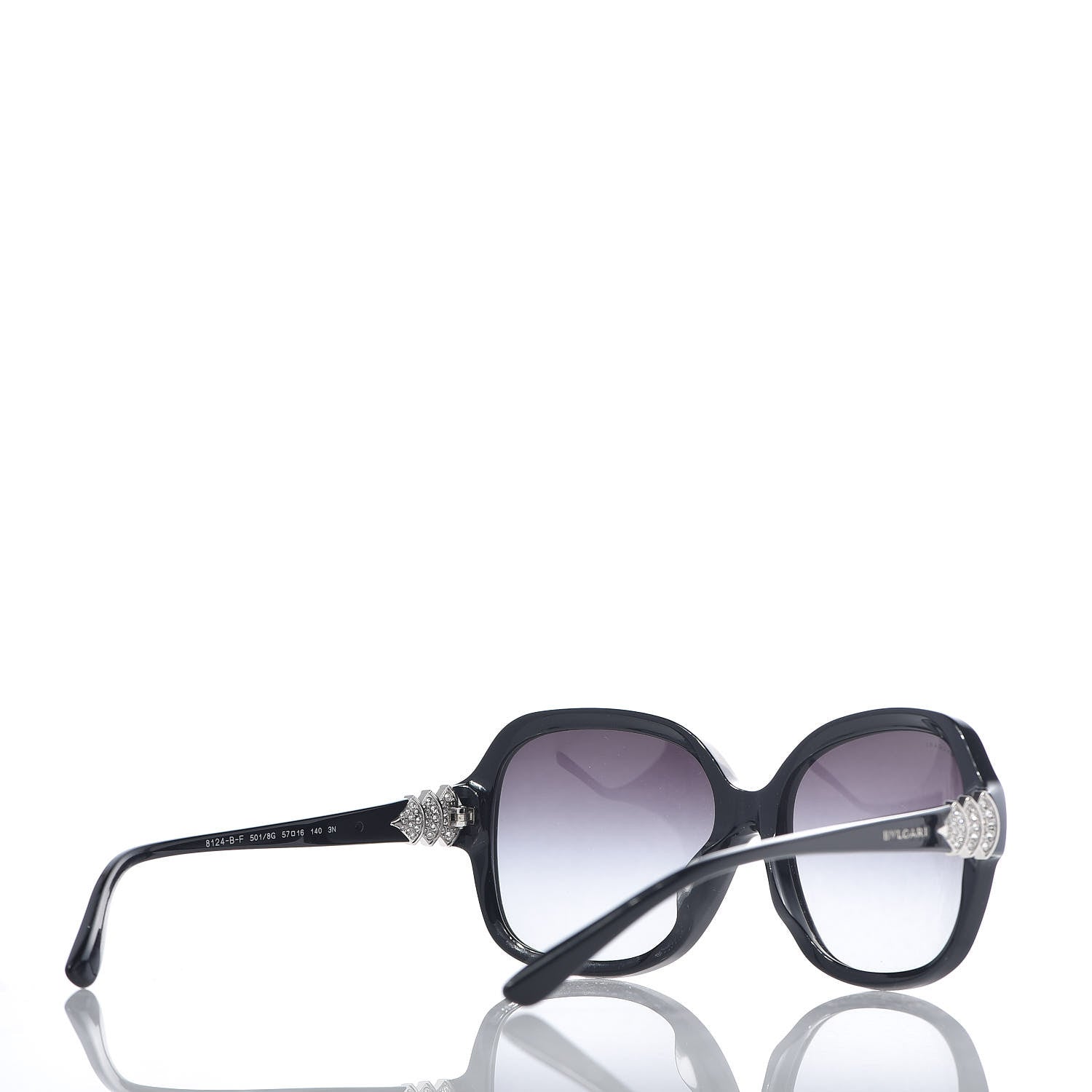 Bulgari Oversized Sunglasses 8124-B Black 4 of 8