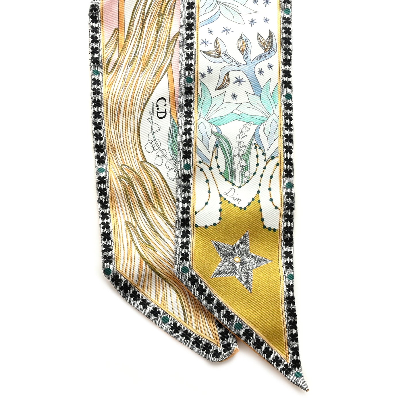 Silk Mitzah Le Monde Scarf White Multicolor
