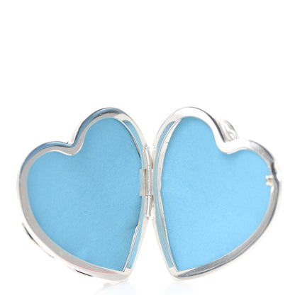 Tiffany Sterling Silver Large Ziegfeld Daisy Heart Locket Pendant 4 of 5