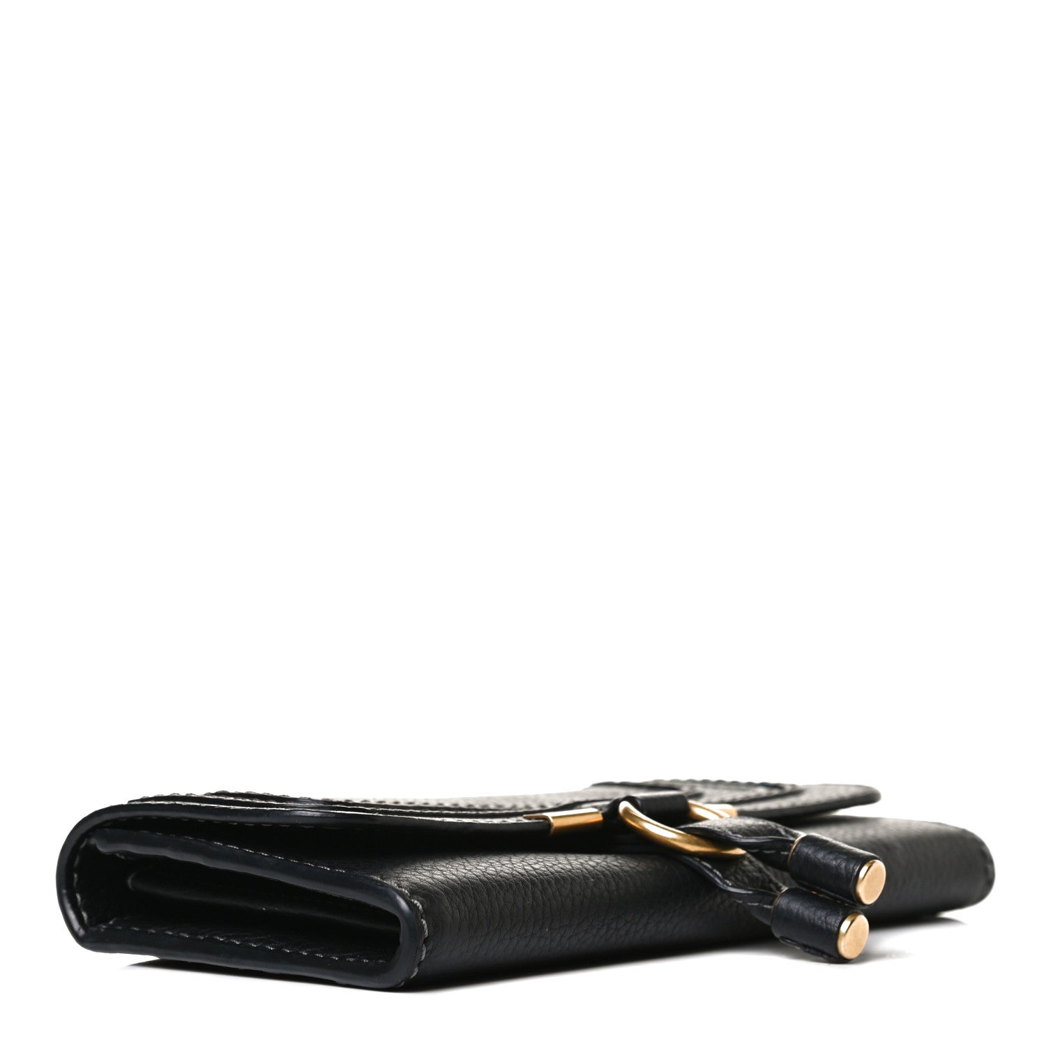 Chloe Calfskin Marcie Continental Flap Wallet Black 4 of 9