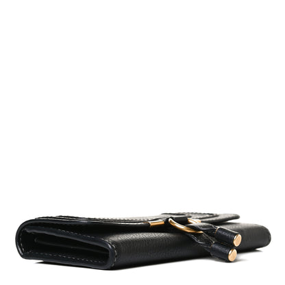 Chloe Calfskin Marcie Continental Flap Wallet Black 4 of 9