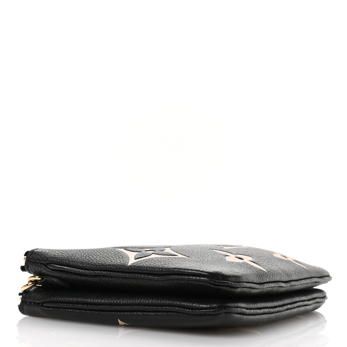 Empreinte Monogram Giant Double Zip Pochette Black Cream
