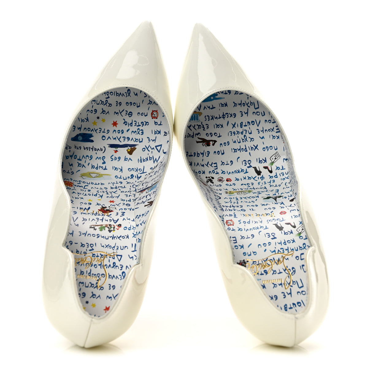 Patent Lin Lexi Hot Chick 100 Pumps  39.5 White Multicolor
