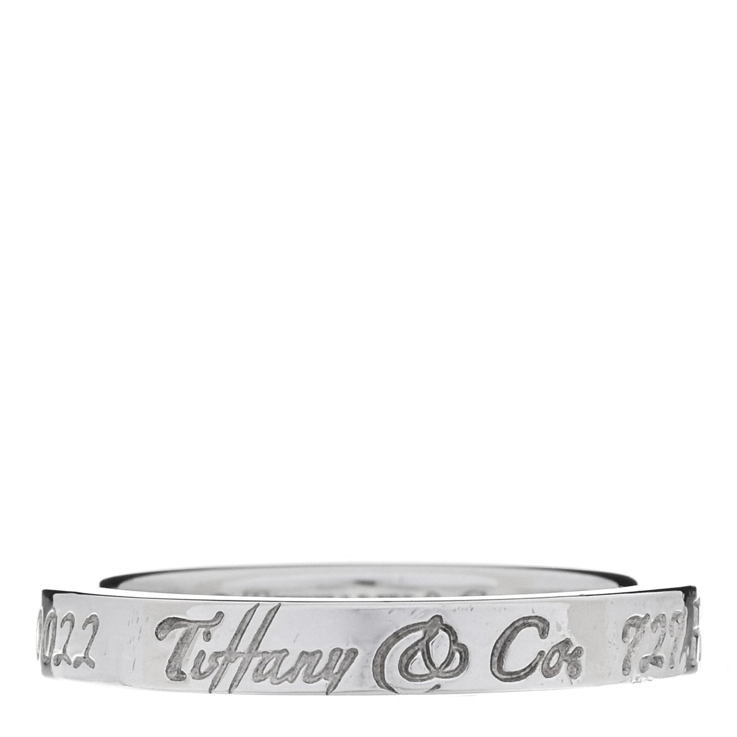 Sterling Silver Narrow Notes Ring 50 5.5