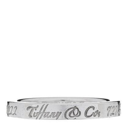Tiffany Sterling Silver Narrow Notes Ring 50 5.5 1 of 4