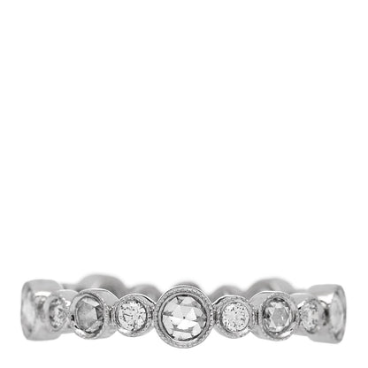 Tiffany Platinum Diamond Narrow Cobblestone Band Ring 47 4 3 of 5