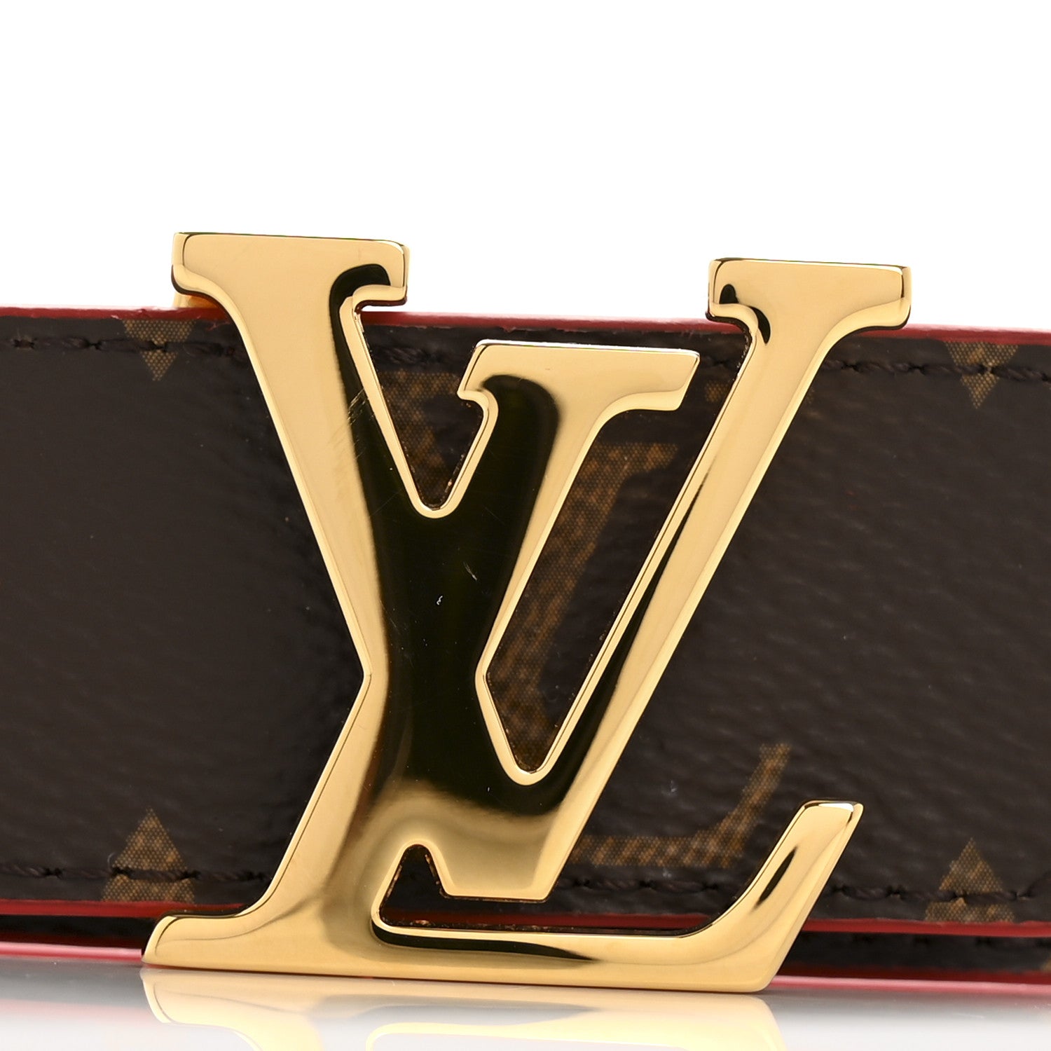 Louis Vuitton Monogram 30mm LV Initiales Reversible Belt 75 30 Coquelicot 6 of 7