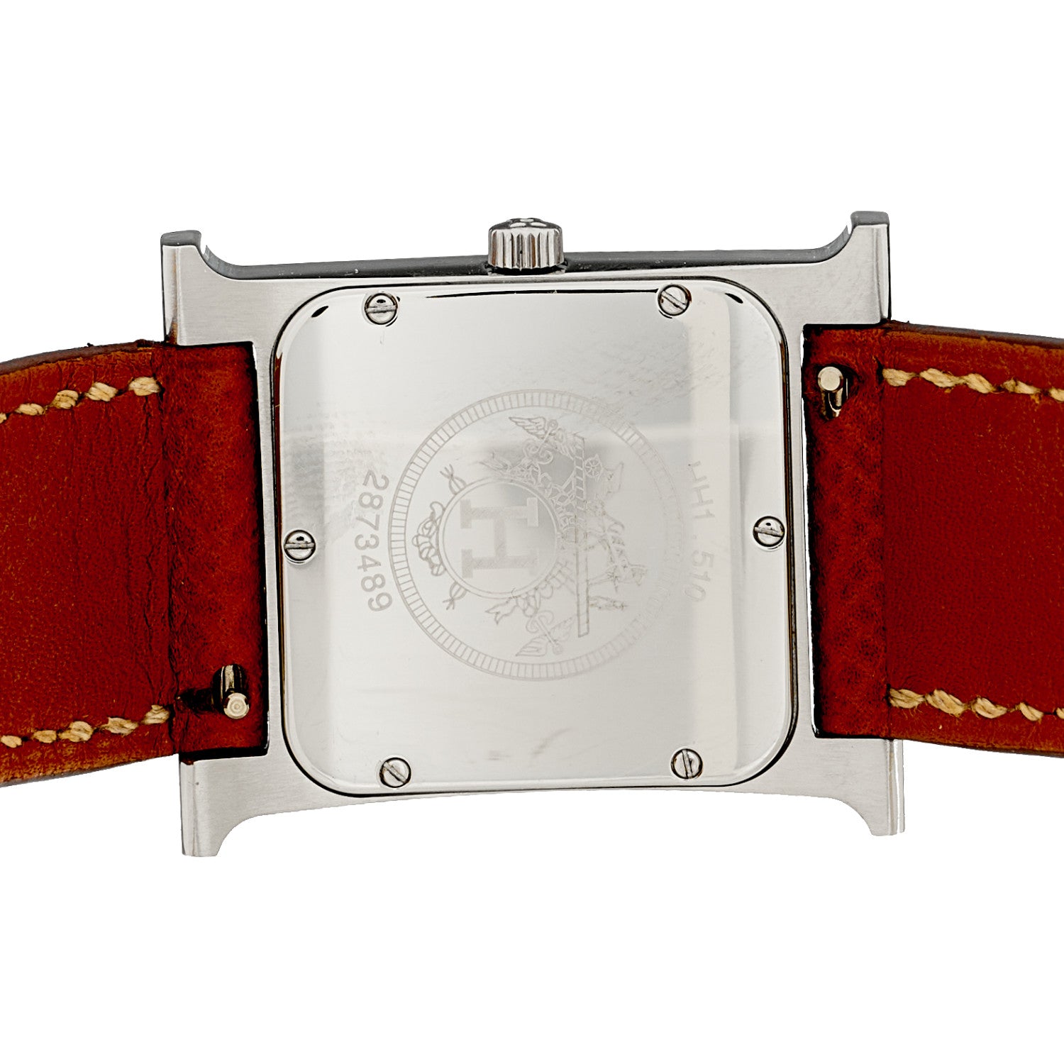 Hermes Stainless Steel Epsom 26mm Heure H Hour Quartz Watch Gold 4 of 5