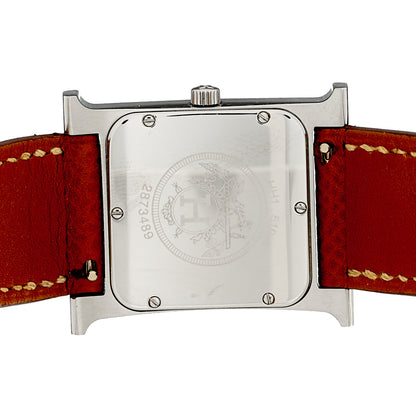 Hermes Stainless Steel Epsom 26mm Heure H Hour Quartz Watch Gold 4 of 5