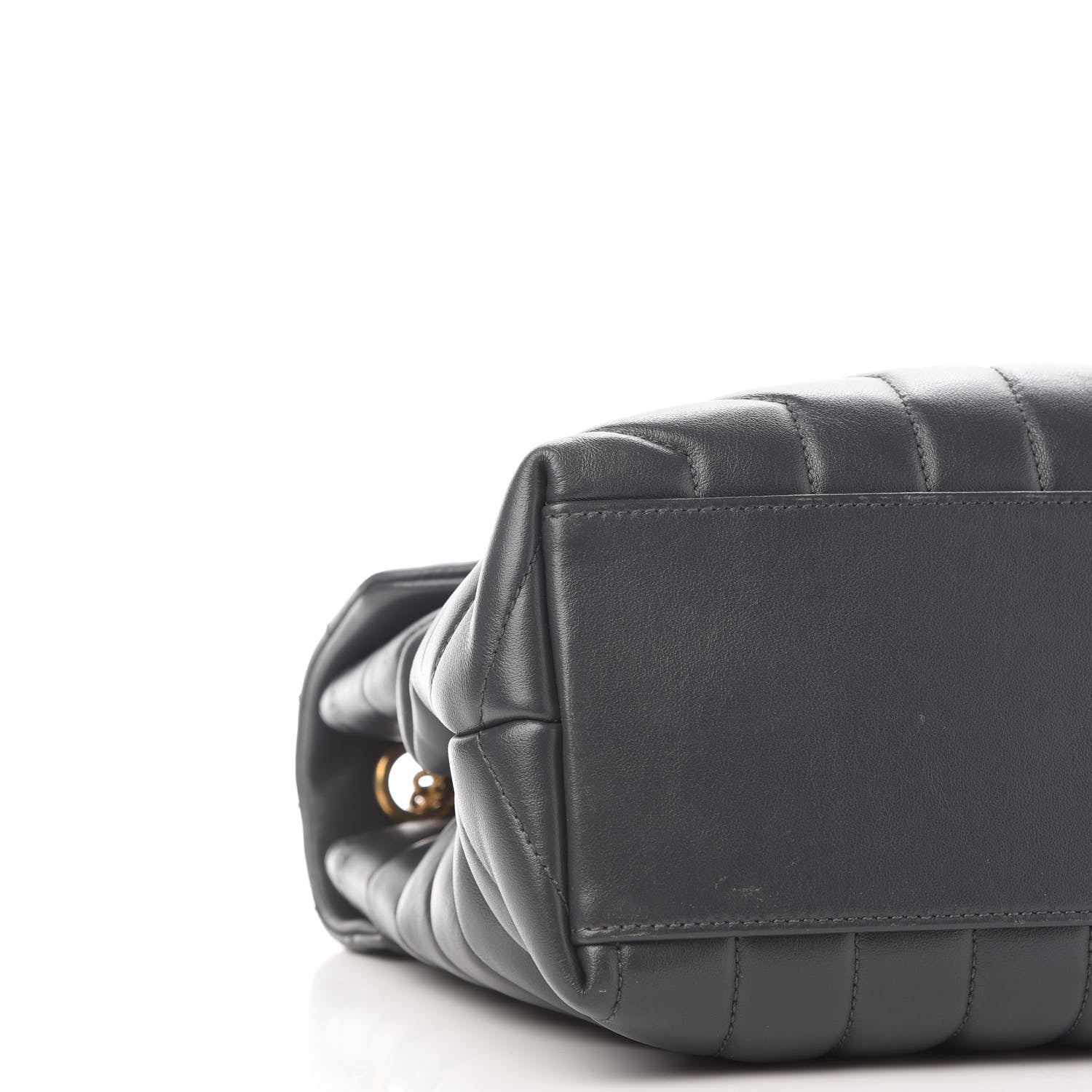 Saint Laurent Calfskin Y Quilted Monogram Medium Loulou Chain Satchel Asphalt 8 of 9