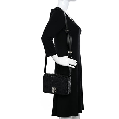 Givenchy Calfskin 4G Embossed Medium Shoulder Bag Black 2 of 9