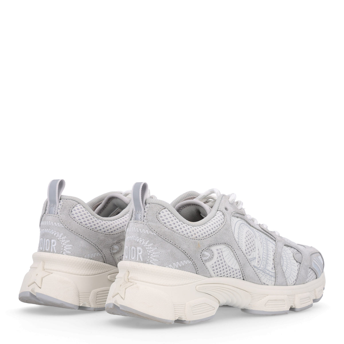 Christian Dior Technical Mesh Suede Dior Chrono Sneakers 38.5 Grey 5 of 10