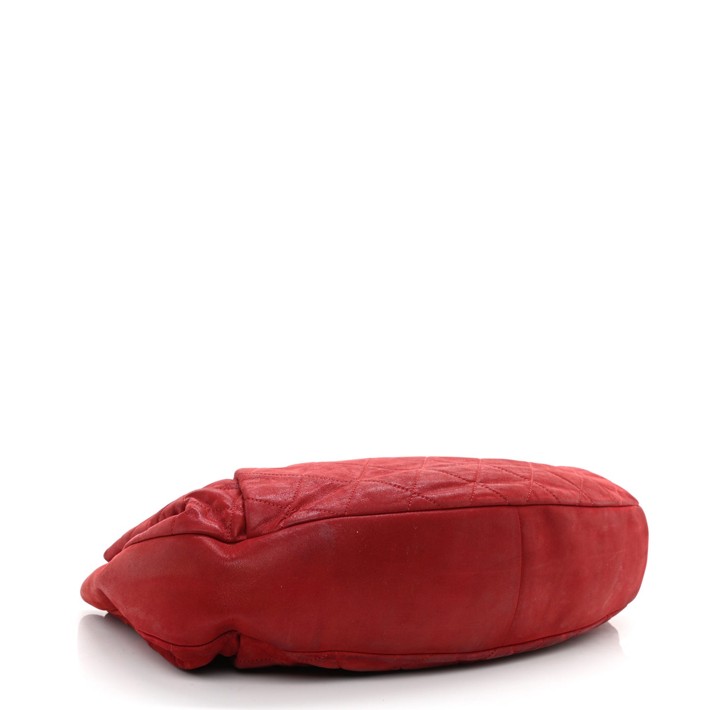 Iridescent Calfskin Chic Quilt Accordion Flap Bag Red