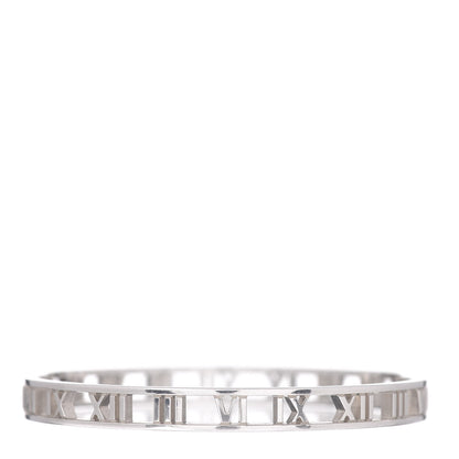 Tiffany Sterling Silver Narrow Atlas Open Bangle Bracelet 1 of 4