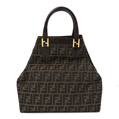 Fendi Zucca Top Handle Tote Tobacco 1 of 9