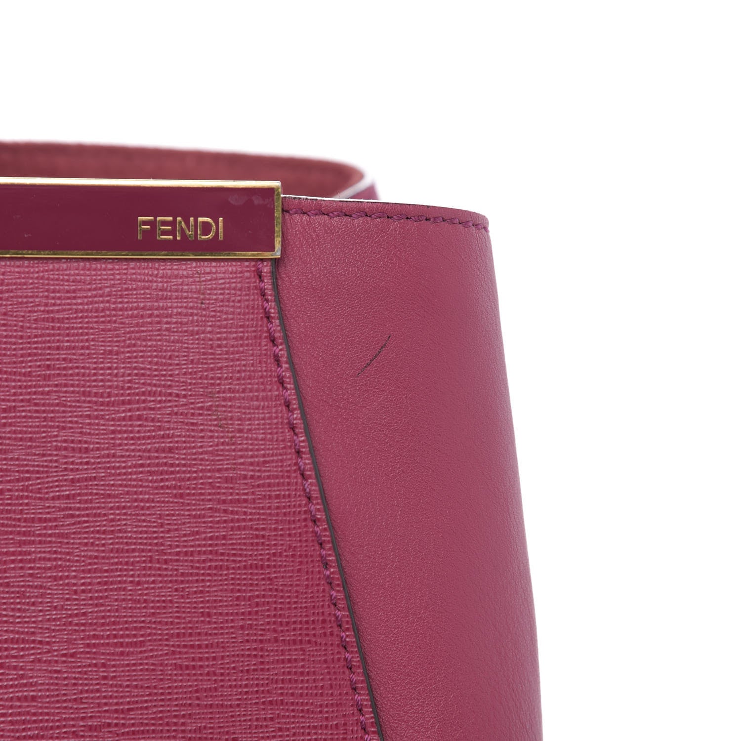 Fendi Vitello Elite Flamingo Regular 2Jours Tote Amarena 13 of 13