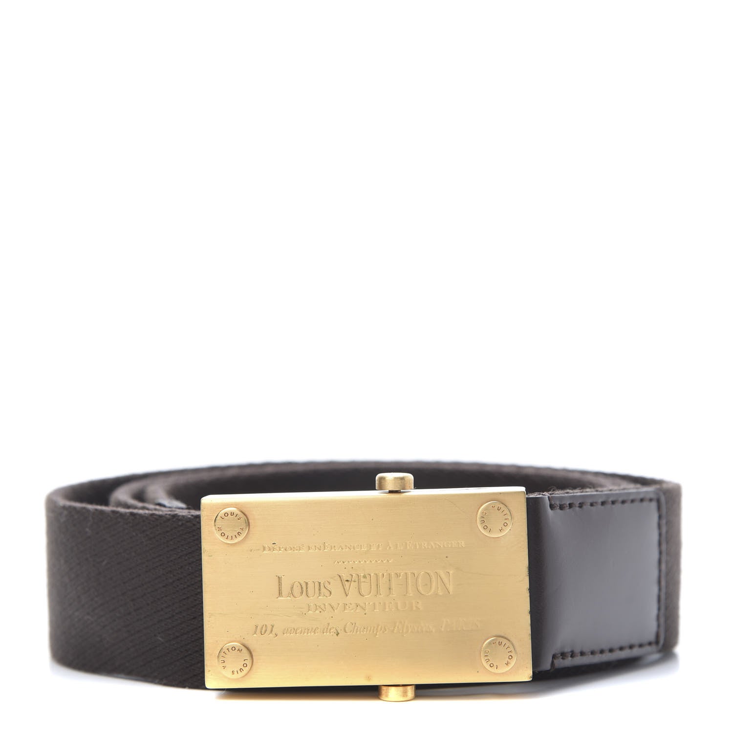 Louis Vuitton Canvas Ceinture Bengale Belt 85 34 Brown 1 of 5