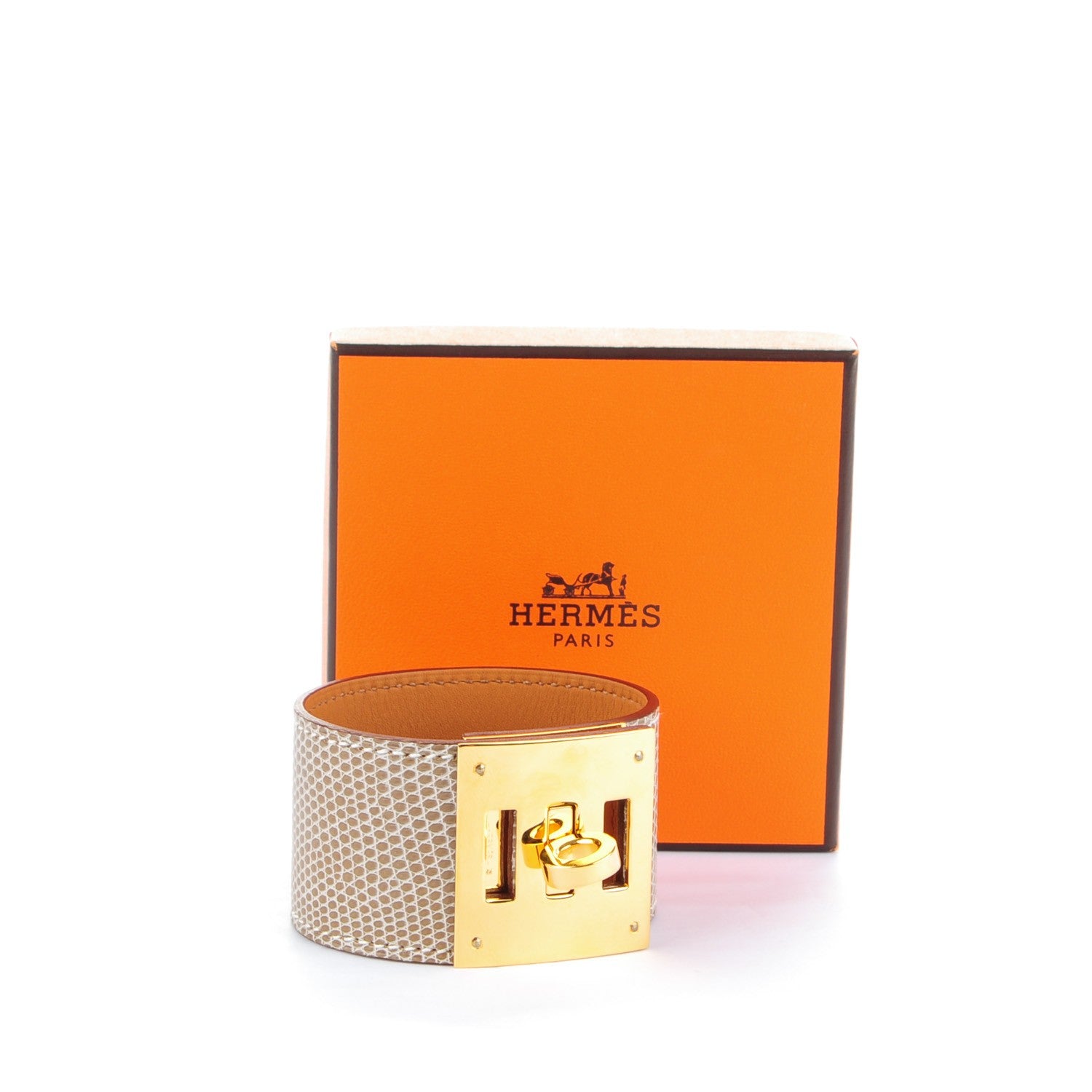 Hermes Lizard Kelly Dog Bracelet Ficelle 7 of 7