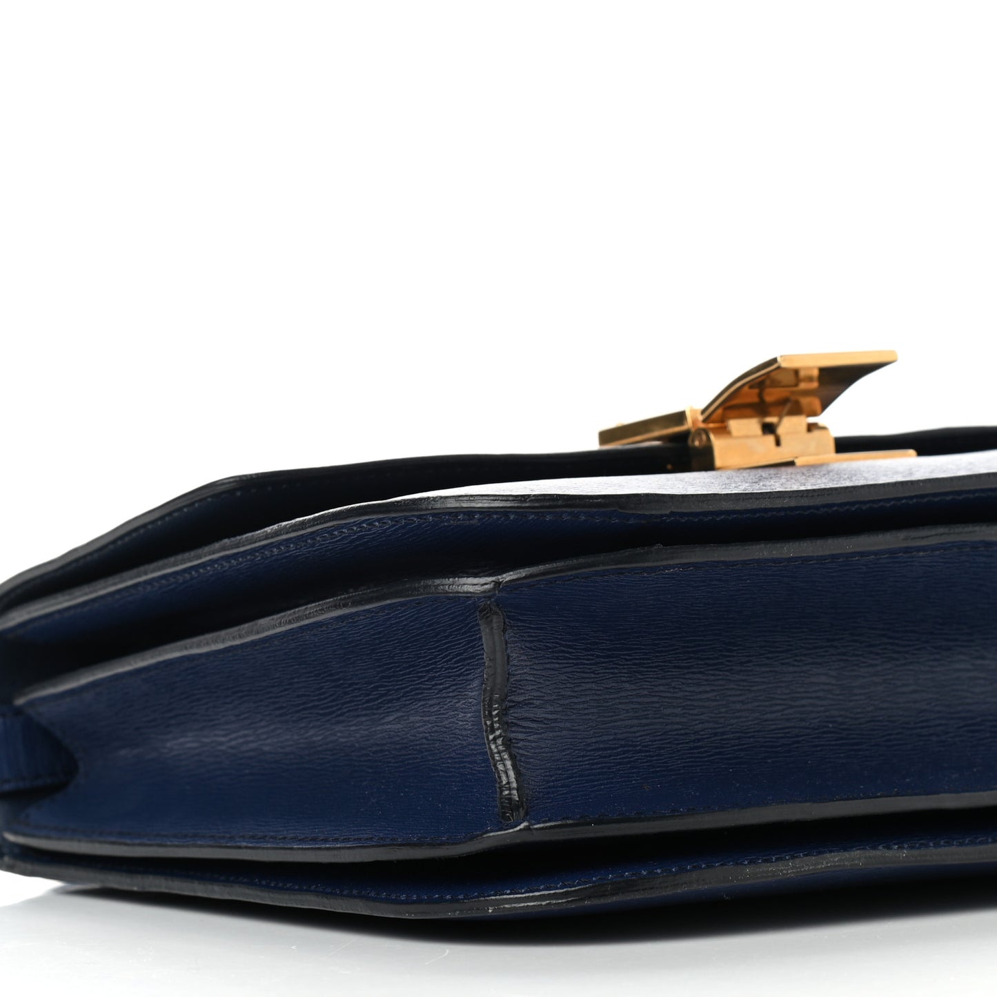 Liege Calfskin Medium Classic Box Flap Bag Blue