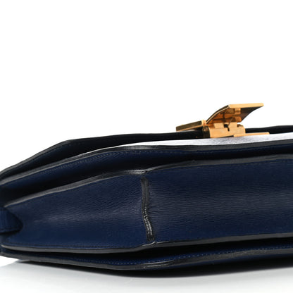 Celine Liege Calfskin Medium Classic Box Flap Bag Blue 8 of 10