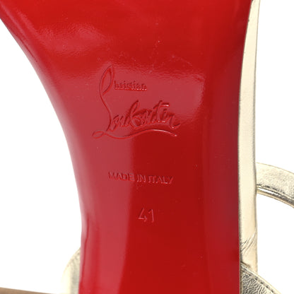 Christian Louboutin Kid Laminato Miss Sabina 85 Sandals 41 Platine 7 of 9
