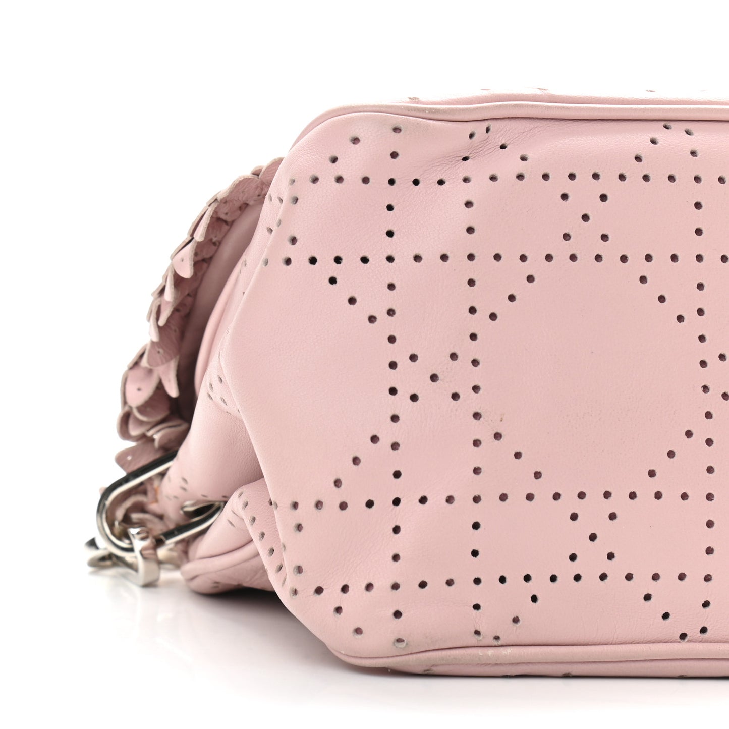 Lambskin Cannage Ruffle New Lock Flap Pink