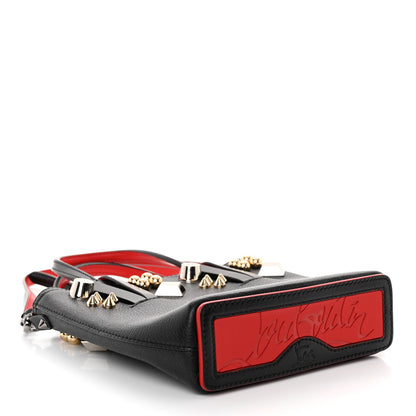 Christian Louboutin Calfskin Loubinthesky Spikes Mini North South Cabata Tote Black 4 of 10
