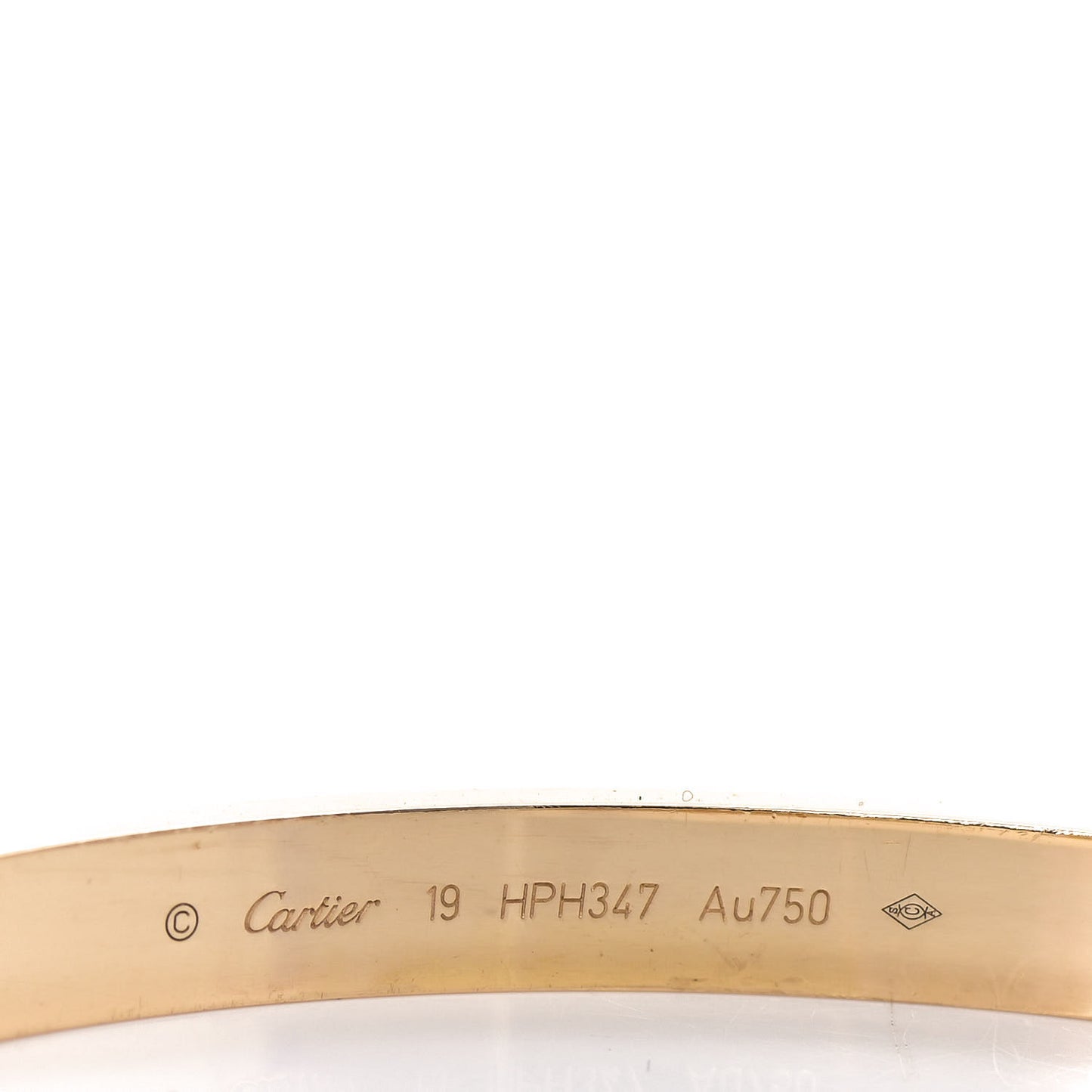 18K Yellow Gold LOVE Bracelet 19