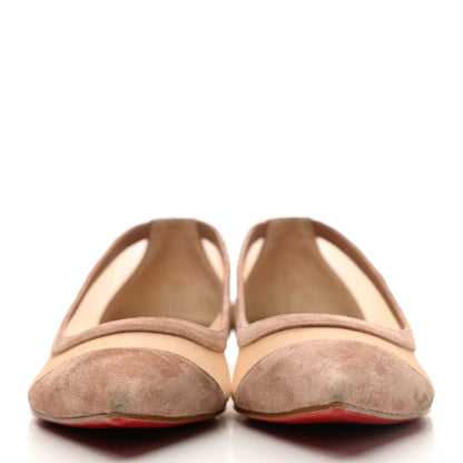 Christian Louboutin Veau Velours Rete Galativi Flats 38.5 Courtisane 2 of 14