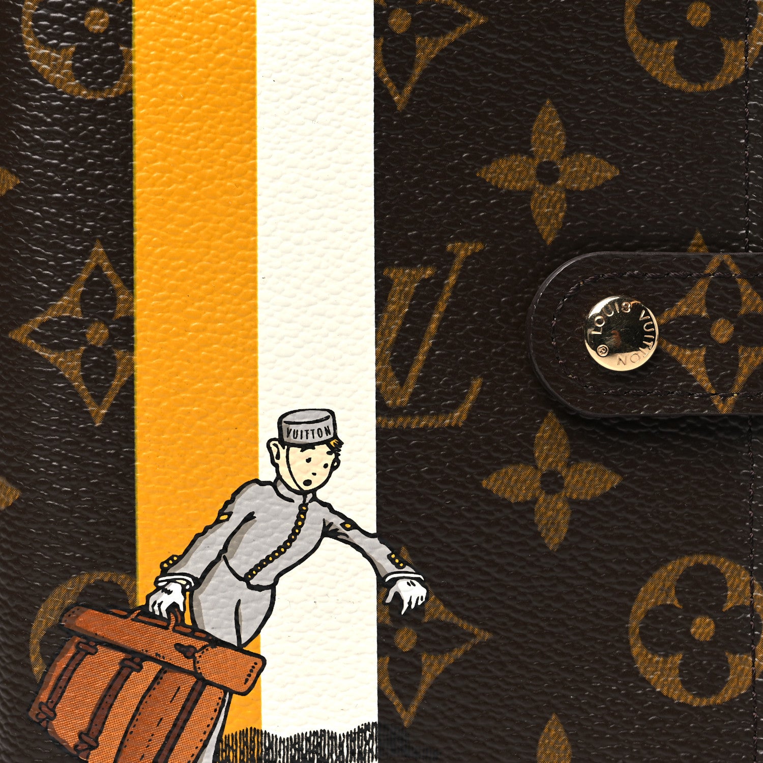 Louis Vuitton Monogram Groom Small Ring Agenda Cover Yellow 7 of 7