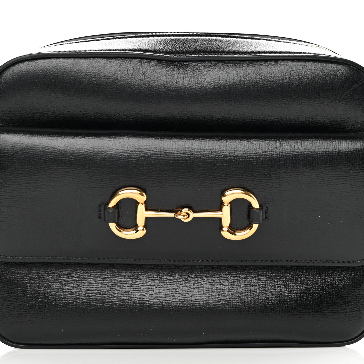 Gucci Textured Calfskin Small Horsebit 1955 Shoulder Bag Black 8 of 14