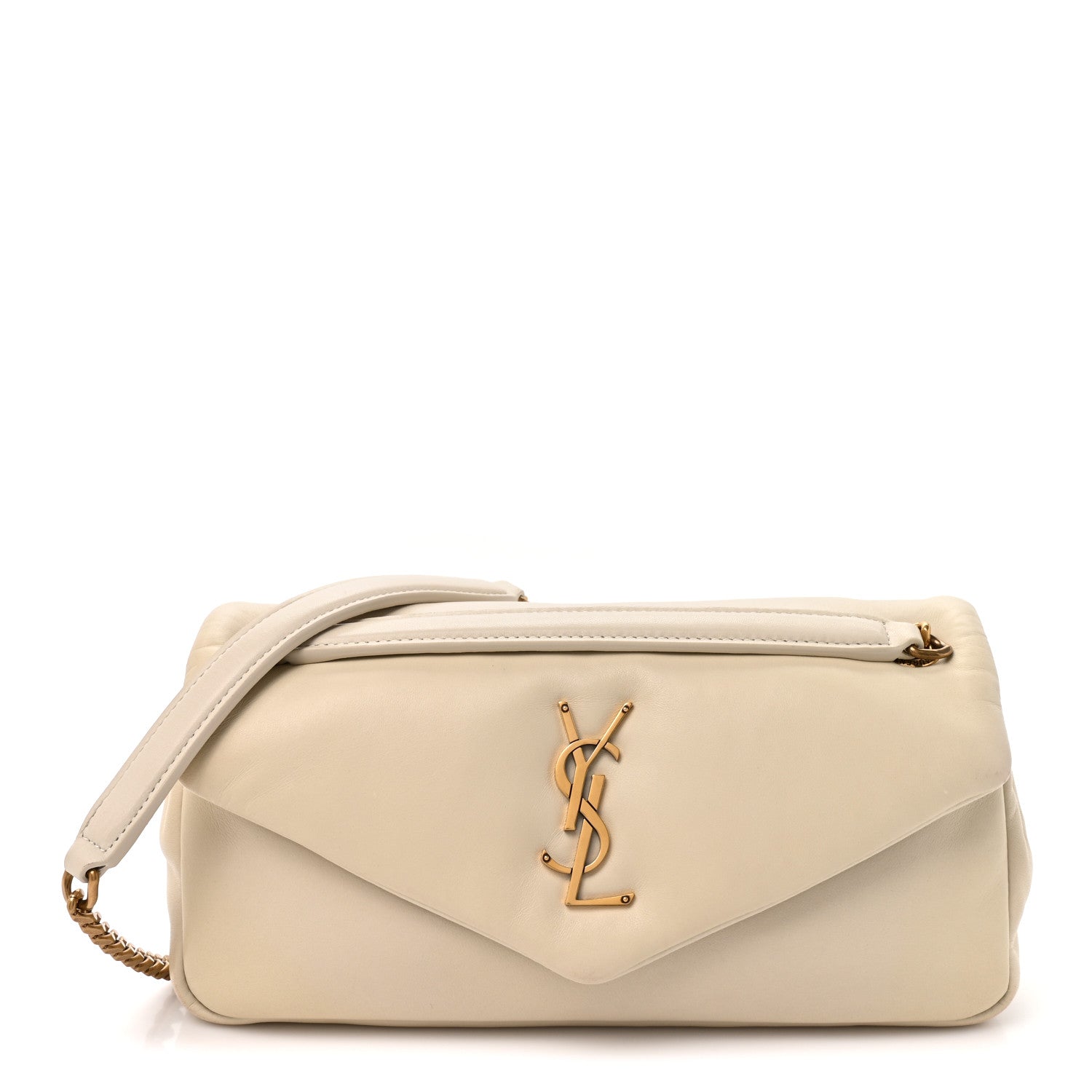 Saint Laurent Plunged Lambskin Calypso Blanc Vintage 1 of 12