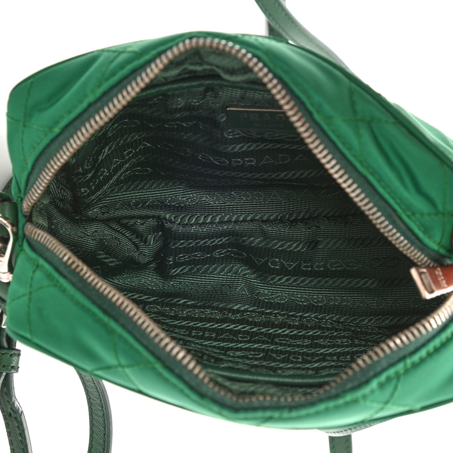 Prada Nylon Tessuto Impuntu Quilted Crossbody Bag Oleandro 5 of 10